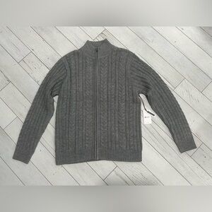 premium Collection Sperry Men's Gray Zip-Up Sweater